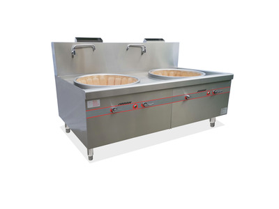 燃气双头大炒炉 - 鑫劲威厨房设备_厨具设备_食堂设备_中西餐厨具